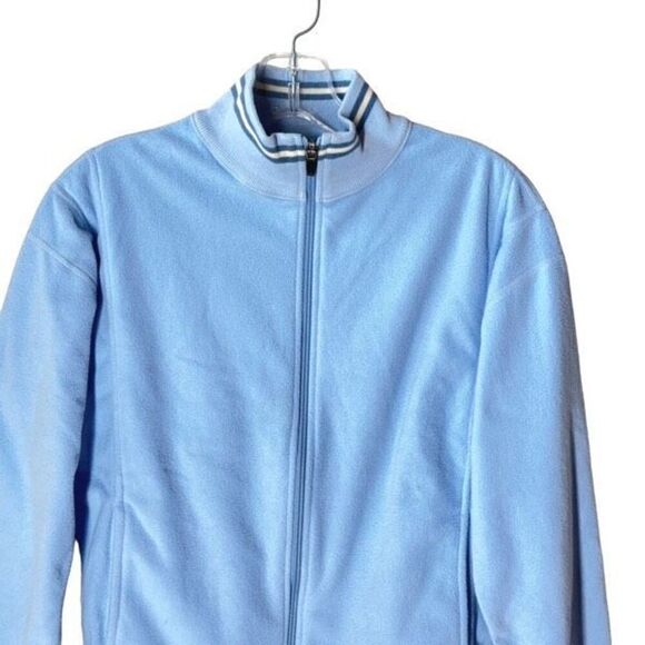 Kühl Microchamois Fleece Zip Jacket in Light Blue Stripe Ribbing S - Picture 11 of 12